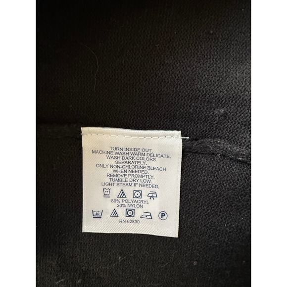 Lands End Womens Black Cardigan Sweater XS Knit Open Front Basic Casual - Picture 5 of 9